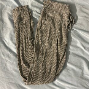 Aerie Gray Ribbed Joggers
